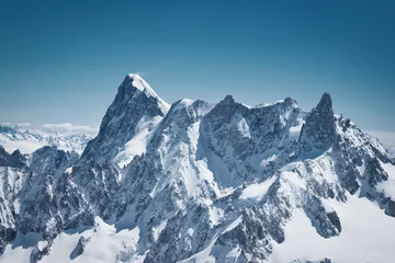 Crédence de cuisine en verre imprimé Mont Blanc Snow covered French Alps