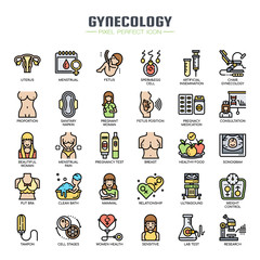Gynecology , Thin Line and Pixel Perfect Icons