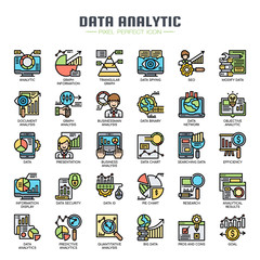 Data Analytic , Thin Line and Pixel Perfect Icons