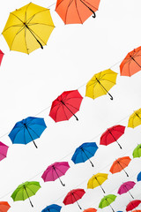 multi-colored umbrellas