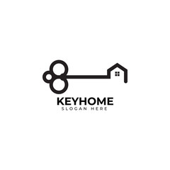 Key logo design template vector isolated illustration