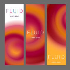 Fototapeta premium Modern abstract vertical banners set. Cool gradient shapes composition. Futuristic design.