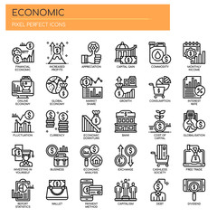 Econimic Elements , Thin Line and Pixel Perfect Icons