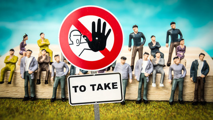 Street Sign to TO GIVE versus TO TAKE