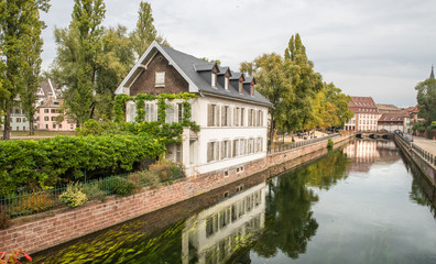Fototapeta na wymiar Little France La Petite France , a historic quarter of the city of Strasbourg in eastern France