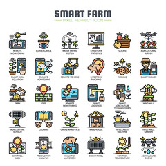 Smart Farm , Thin Line and Pixel Perfect Icons