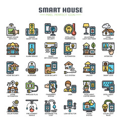 Smart Home , Thin Line and Pixel Perfect Icons