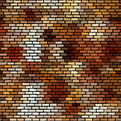 Seamless brick wall. Vector graphic illustration pattern.