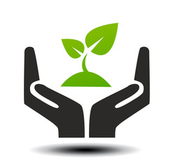 hand sign of environmental protection