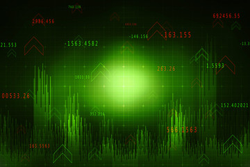 2d rendering Stock market online business concept. business Graph 