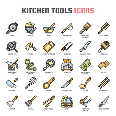 Kitchen Tools , Thin Line and Pixel Perfect Icons