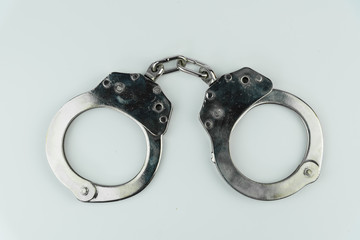 Top view, shackle isolated on white background
