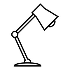 Lamp desktop line icon, logo isolated on white background