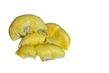 Fototapeta na wymiar Ripe durian clipping path on white background.