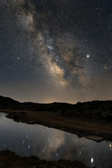Milky way by the lake