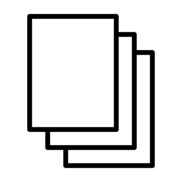 Stack of paper or documents line art vector icon for apps and websites
