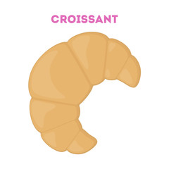 Croissant, delicious food. Tasty snack, french cuisine