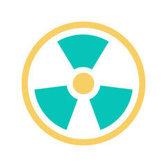 Nuclear power sign and symbol. Electric energy