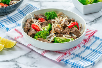 Beef and broccoli noodles