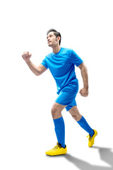 Asian football player man running