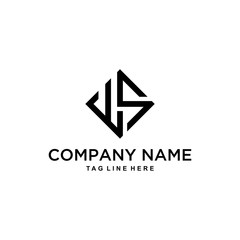 Fototapeta illustrations logo/signs for companies with initials W and S obraz