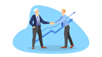 Handshake between business person. Idea of deal