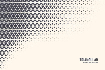 Triangle Shapes Vector Abstract Geometric Technology Retrowave Sci-Fi Texture Isolated on Light Background. Halftone Triangular Retro Simple Pattern. Minimal 80s Style Dynamic Tech Wallpaper