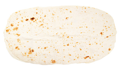 Pita bread isolated on white background