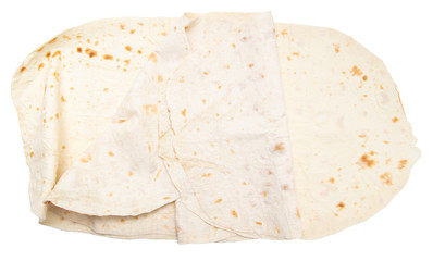 Pita bread isolated on white background