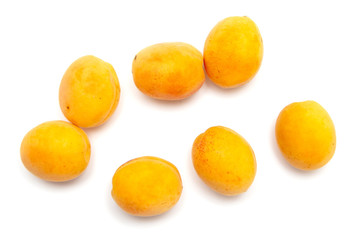 Ripe apricot isolated on a white background
