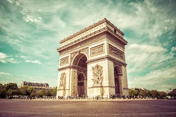Foto op Plexiglas Paris - Arc de Triomphe © ahriam12