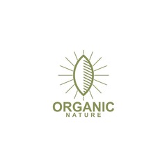 organic logo template design vector, tree leaf