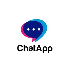 Obraz premium Chat App vector logotype design template