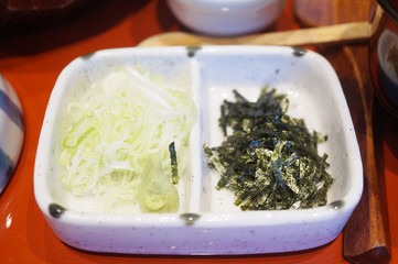 ねぎと海苔の薬味