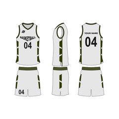 Basketball jersey set template collection.