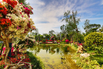 Traditional Chinese City Garden Park.
