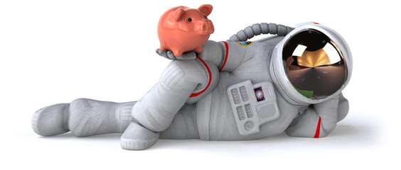 Fun astronaut - 3D Illustration