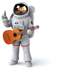 Fun astronaut - 3D Illustration