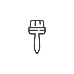 Paint brush line icon. linear style sign for mobile concept and web design. Bruch outline vector icon. Symbol, logo illustration. Vector graphics