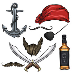Sketch pirate attributes icon - 283479941