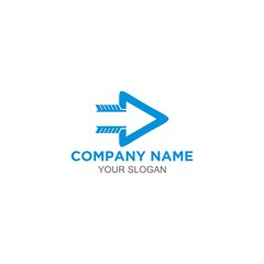 Arrow Tech Logo Design Vector