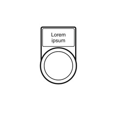 Beschrifteter mechanischer Taster mit Rahmen
