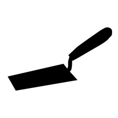 vector, white background, tool, trowel silhouette