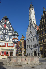 Naklejka premium Historical street of Rotenburg ob der Tauber on Germany