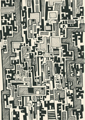 Hand drawn Ethnic ornamental Abstract Background. vector illustration