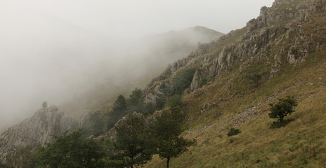 in the fog. Azerbaijan