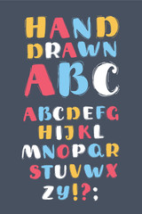 English alphabet handwritten letters