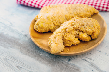 fried chicken wings on table