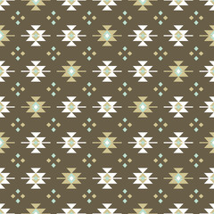 Seamless pattern with white and brown kilim