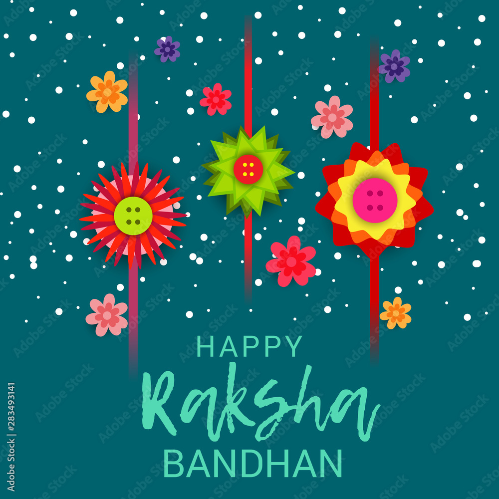 Wall mural Happy Raksha Bandhan.